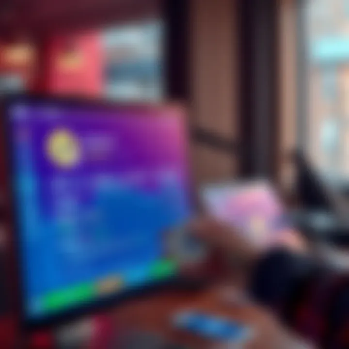A person checking fees to sell Bitcoin on a computer screen with Trezor Suite interface visible