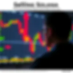 A visual showing a person looking concerned while watching a cryptocurrency market graph drop, symbolizing the potential impact of Forward Industries selling Solana.