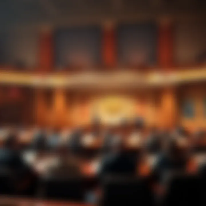Senate Banking Committee members vote on the Clarity Act in a meeting room