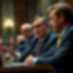 Senate Democrats questioning Howard Lutnick about Tether links during a hearing