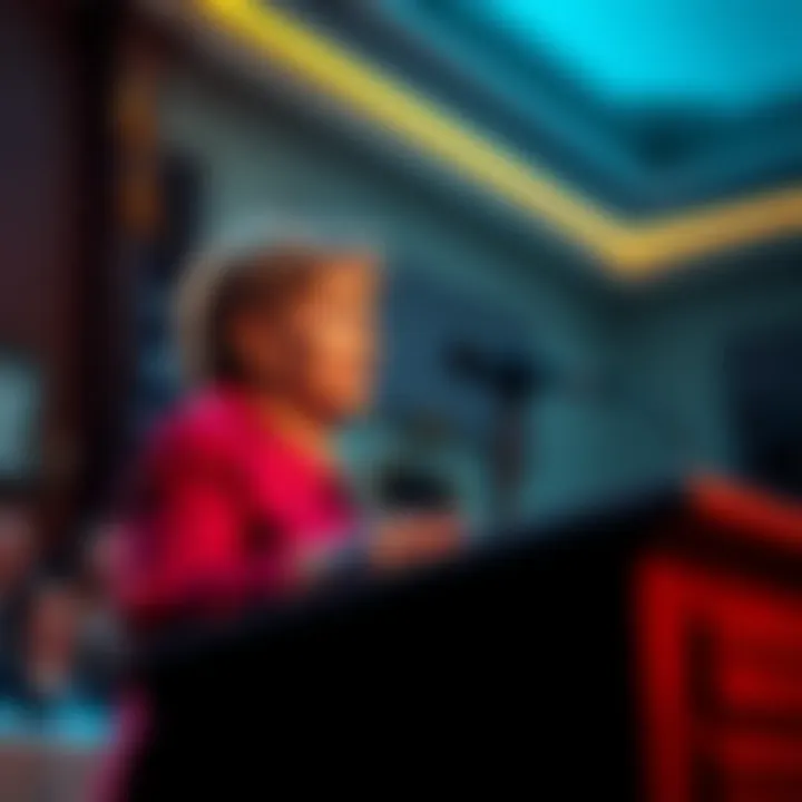 Senator Cynthia Lummis speaking at a podium about digital assets and regulations