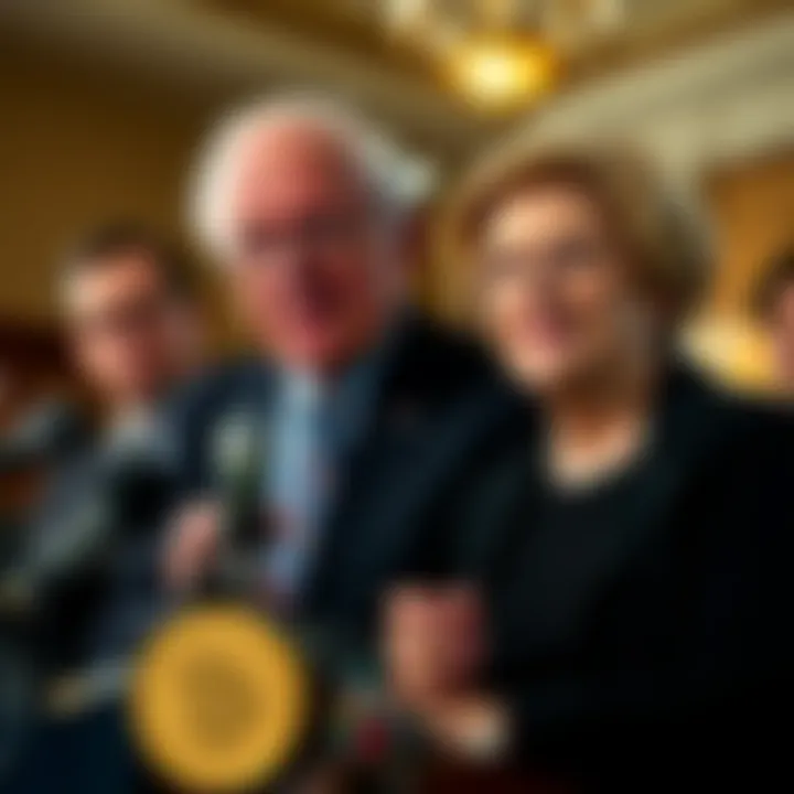 Senators Bernie Sanders and Elizabeth Warren speak to the media about concerns over cryptocurrencies in 401(k) plans, emphasizing the need to protect retirees' savings.