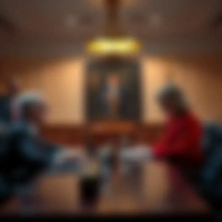 Senators Thom Tillis and Angela Alsobrooks discussing their agreement on stablecoin yield in a meeting room