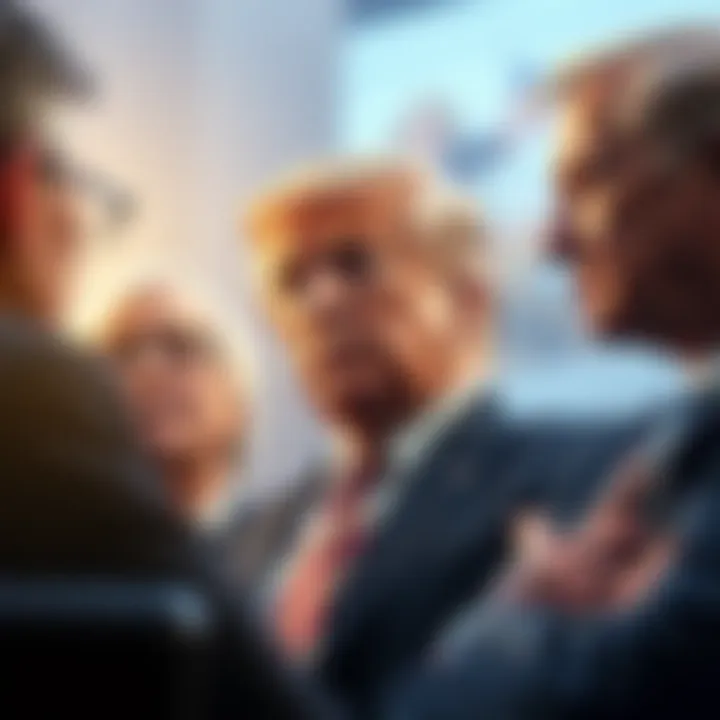 A group of senators discussing a cryptocurrency firm linked to Trump, showing expressions of concern