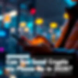 A person using a smartphone to send cryptocurrency using only a phone number