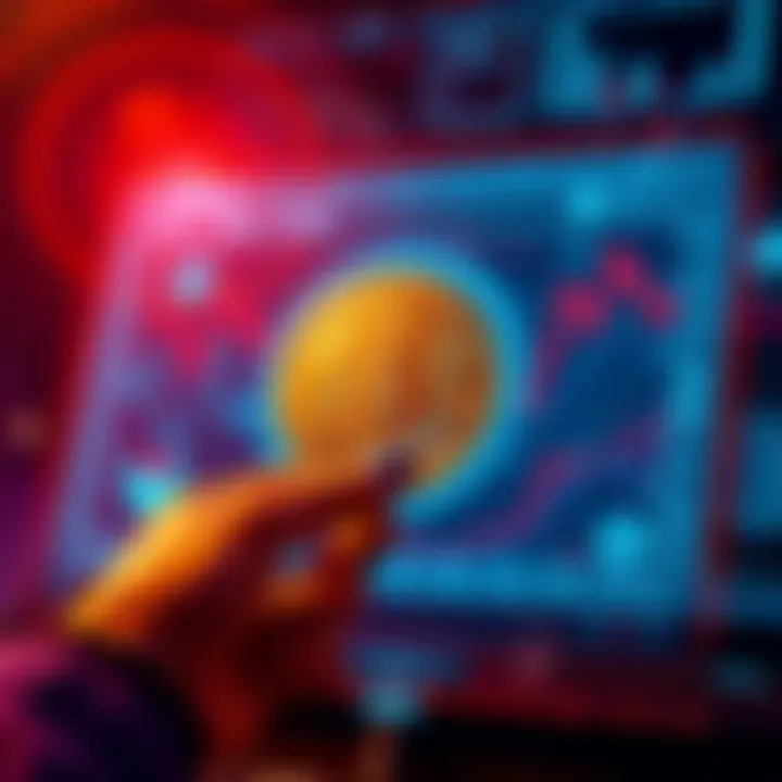 A person sending Bitcoin through a digital wallet interface with a representation of Satoshi's Genesis wallet in the background.