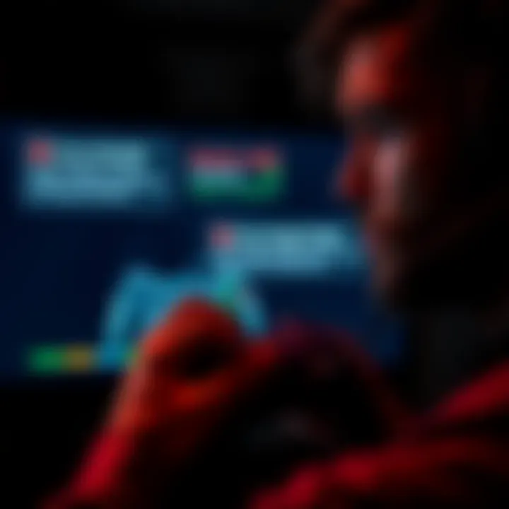 Server Issues in Gameplay A frustrated gamer staring at a black screen, showing error messages on different gaming platforms.