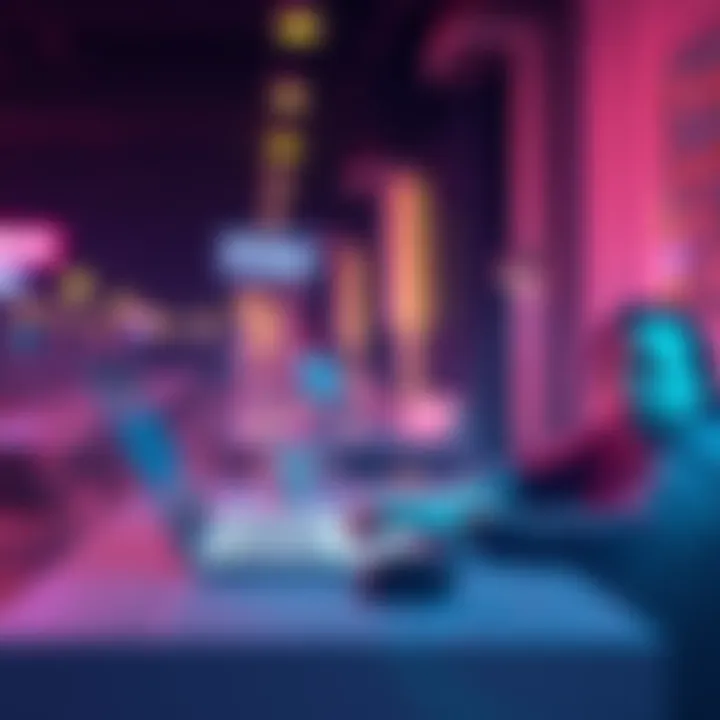 A person using a laptop to troubleshoot node setup on Mysterium after app reset