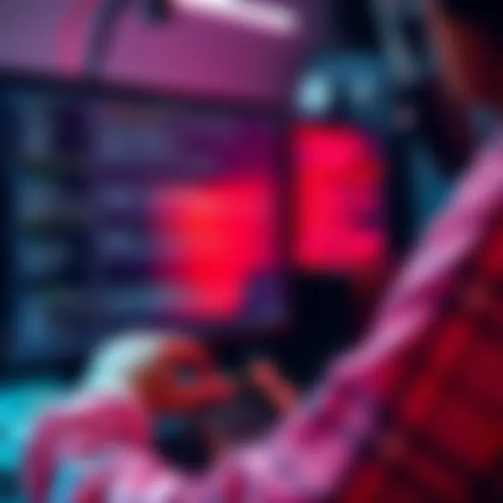 Setting up a Pi Node on Linux A person configuring a Pi Node on a Linux machine with a computer screen displaying command lines