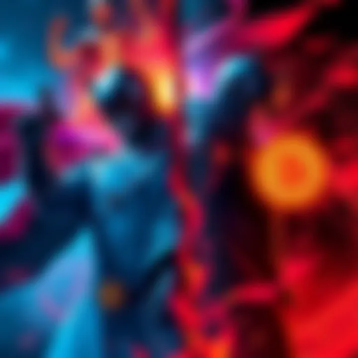 The Contrasts of SHIB: Heroes vs. Villains A visual representation of the duality in the SHIB cryptocurrency community, showcasing figures symbolizing innovation and market struggle amid a dynamic crypto landscape.