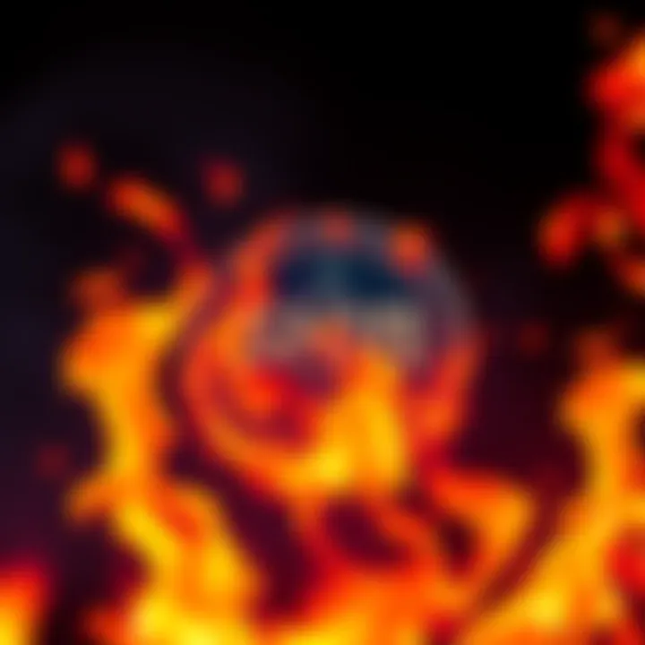 Flames surrounding the SHIB token logo symbolizing the burning of 1 billion tokens