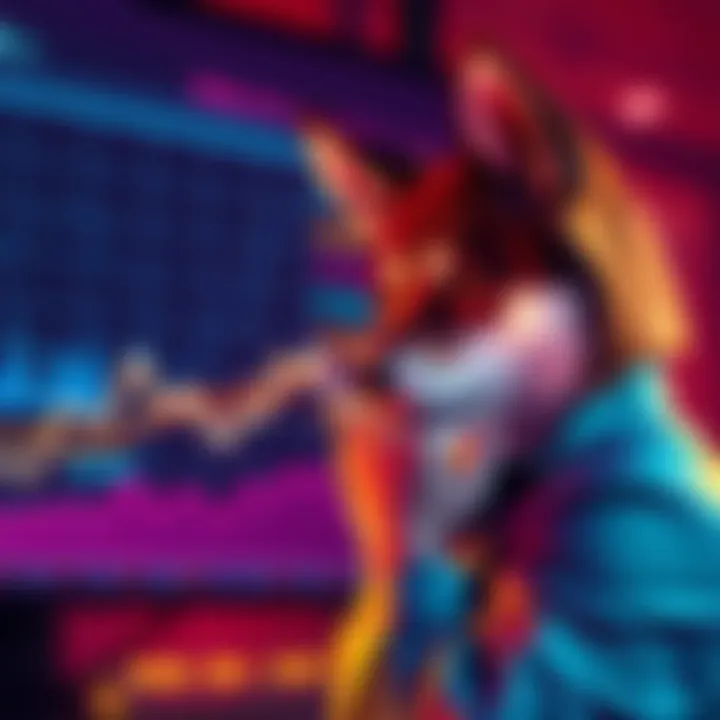A graph showing the increase in Shiba Inu coin value with a person looking at it thoughtfully.