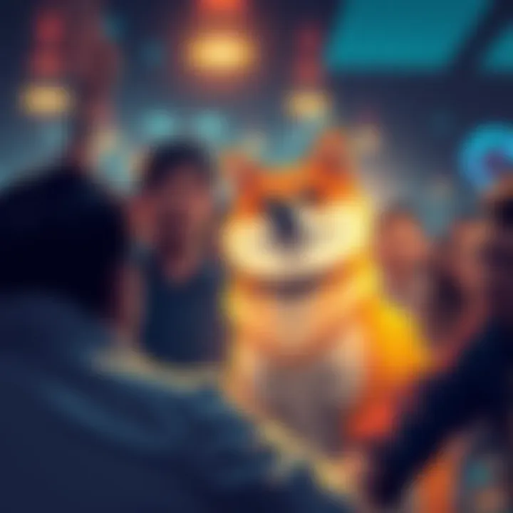 People in the Shiba Inu community debating the prediction of SHIB reaching $0.10 with excitement and concern.