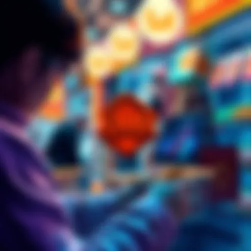 A person browsing products at an online marketplace for Monero purchases