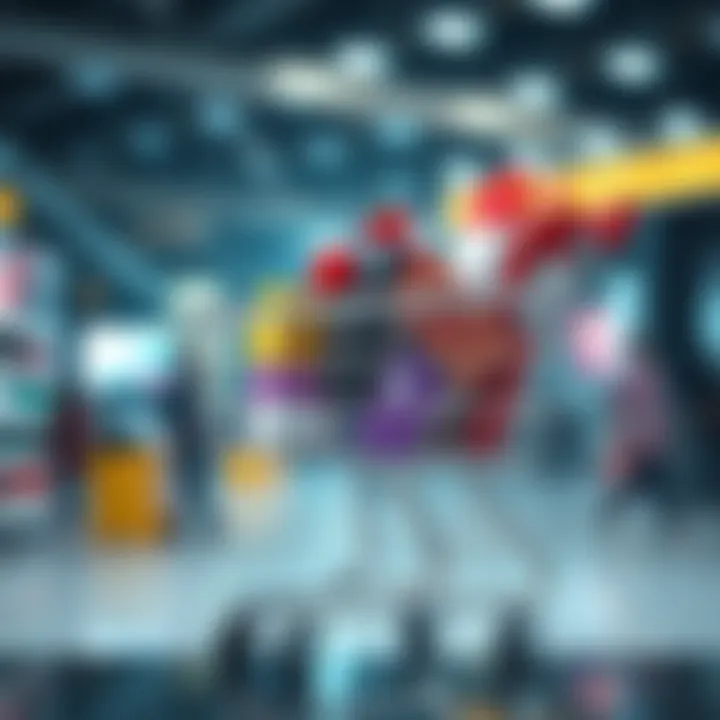 A shopping cart filled with various sale items symbolizing Black Friday deals