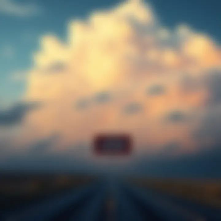A road sign indicating a new direction with clouds gathering above, symbolizing upcoming changes.