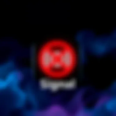 Signal App Logo with Prohibition Sign The Signal app logo displayed with a red prohibition sign indicating no private donations allowed