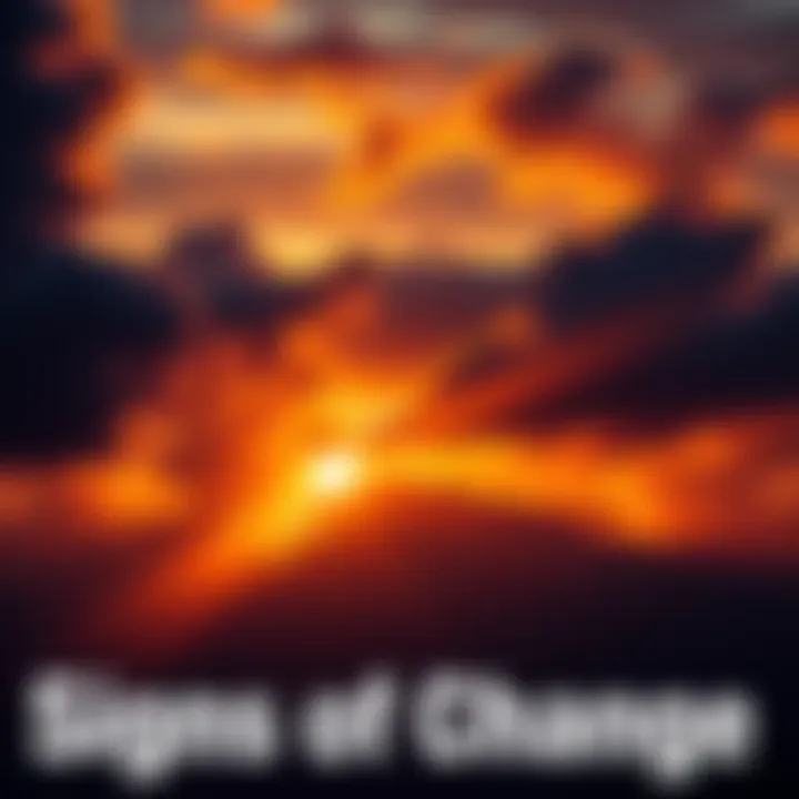 A sunrise breaking through dark clouds symbolizing hope and new beginnings, with vibrant colors in the sky