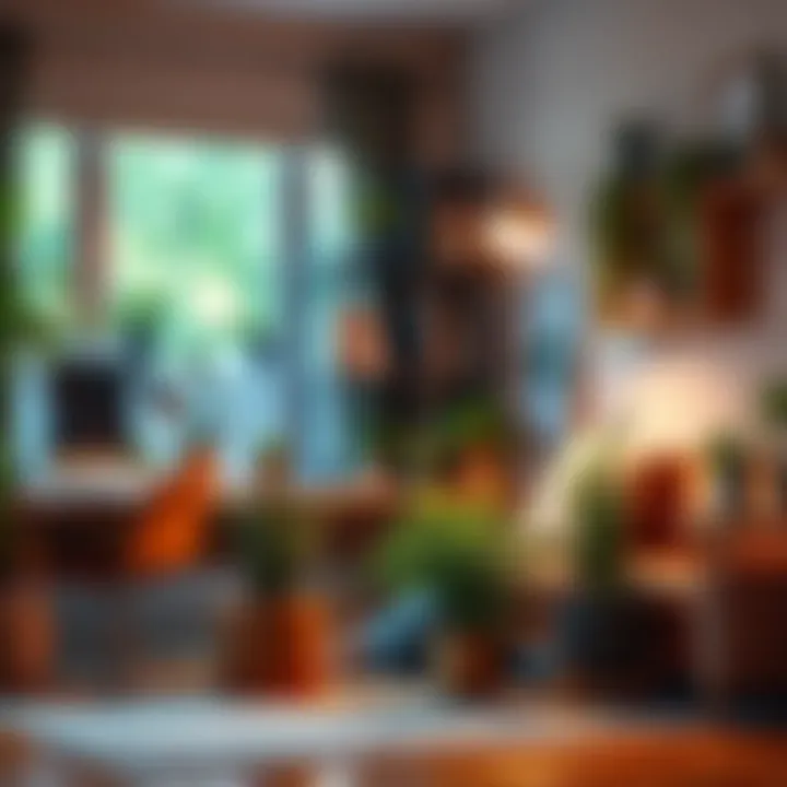 Transform Your Life with Simple Solutions A person making small adjustments at home, like organizing a workspace and adding plants for a better environment.