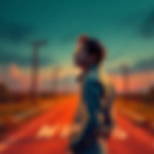 A person standing at a crossroad, contemplating different paths with a thoughtful expression.