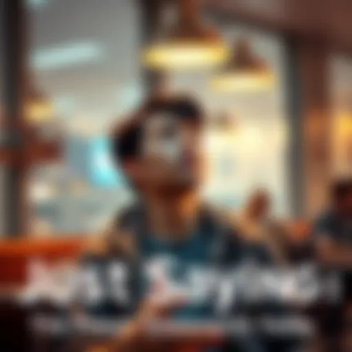 A person expressing thoughts with minimal words in a casual setting, highlighting the importance of straightforward communication.