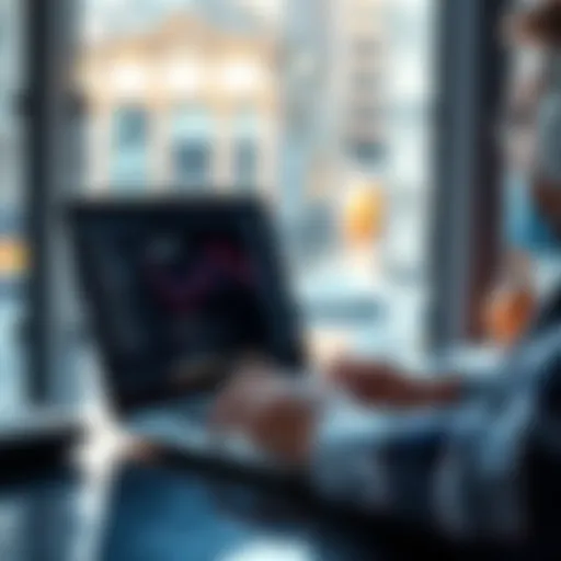 A person using a laptop to access content easily, symbolizing seamless internet interactions while protecting privacy.