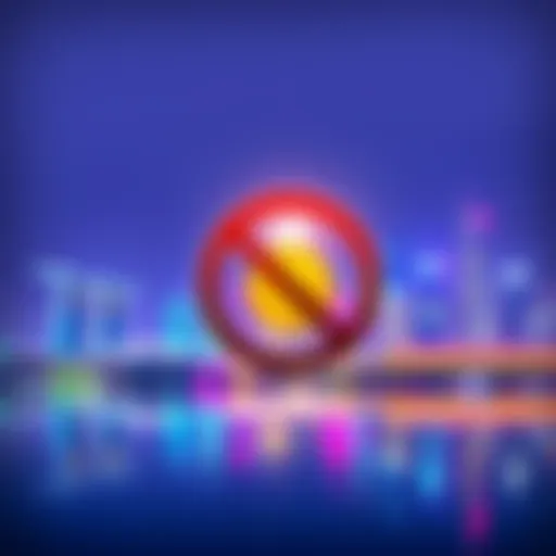A digital illustration showing the Singapore skyline with symbols of stablecoins and a prohibition sign over interest rates, emphasizing new regulations.