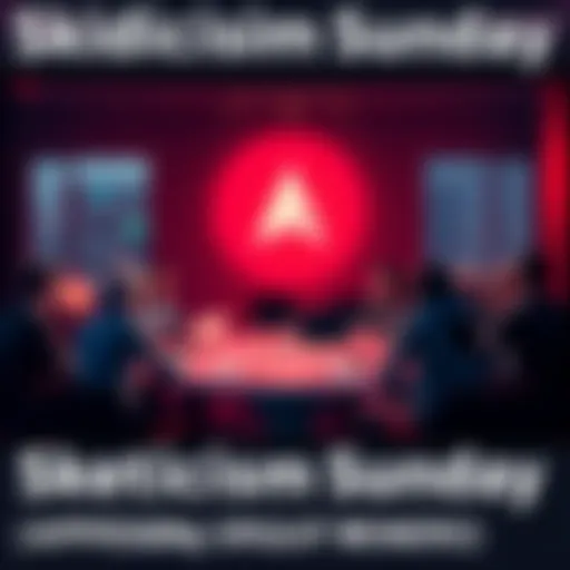 A group of people discussing Monero's technology and economics at a round table during Skepticism Sunday event
