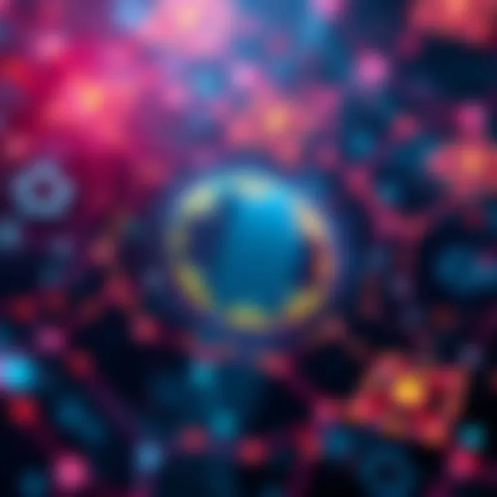 An abstract representation of blockchain technology with a focus on smart contracts and security features, symbolizing innovation and career opportunities in the Web3 space.