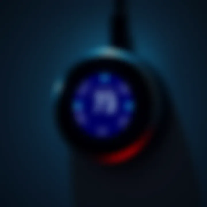 A smart thermostat connected to a home Wi-Fi network, showing data being sent to ad-tech domains.