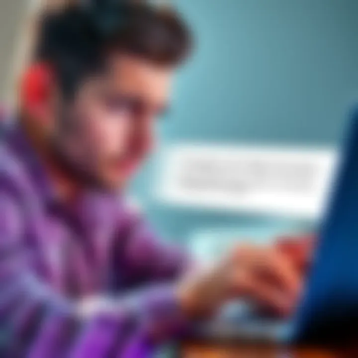 A person looking frustrated while trying to activate a Smart Wallet on a laptop, showing a screen with an error message about outdated contracts.