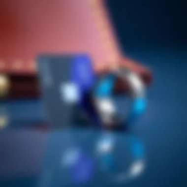 A smartcard next to an NFC ring, illustrating their use for storing seed phrases, with a wallet in the background.