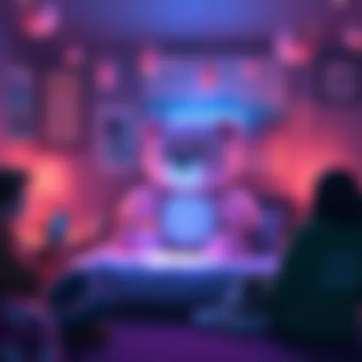 A cozy scene showing Snoozebear surrounded by new digital features and community members engaging with the innovations.