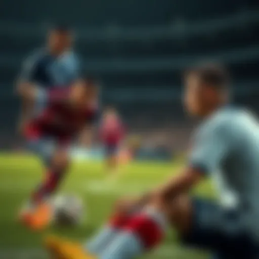 Players including Mbappe and Bruno Fernandes strategizing during a game