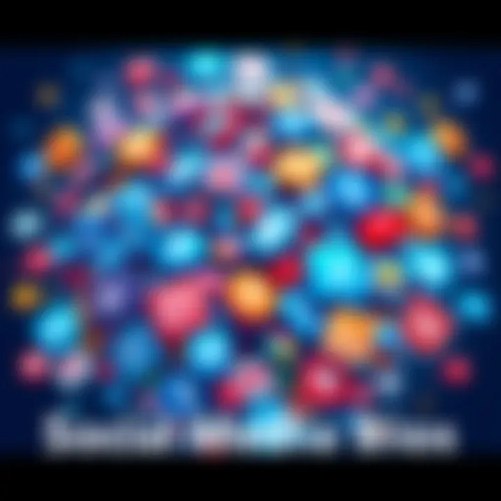 Social Media Bio Confusion An illustration of tangled social media icons representing confusion in bios