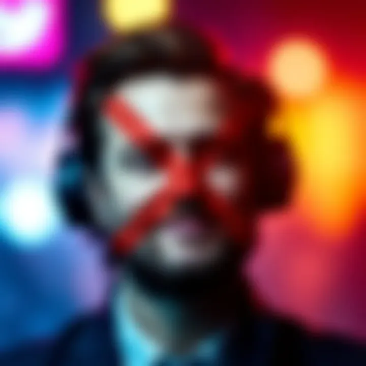 A social media profile picture showing a political figure crossed out, representing a proposal to ban such images