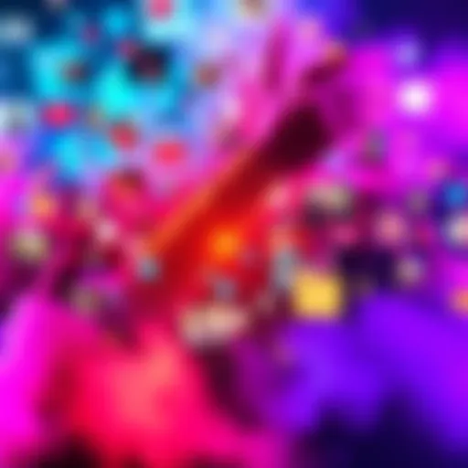 Social Media Reactions A vibrant collage of social media posts, memes, and comments reflecting the excitement and chaos of online discussions.