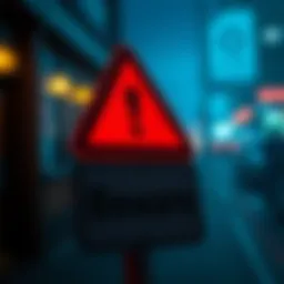 A warning sign about a social media scam, featuring a red exclamation mark and the word 'Beware'.