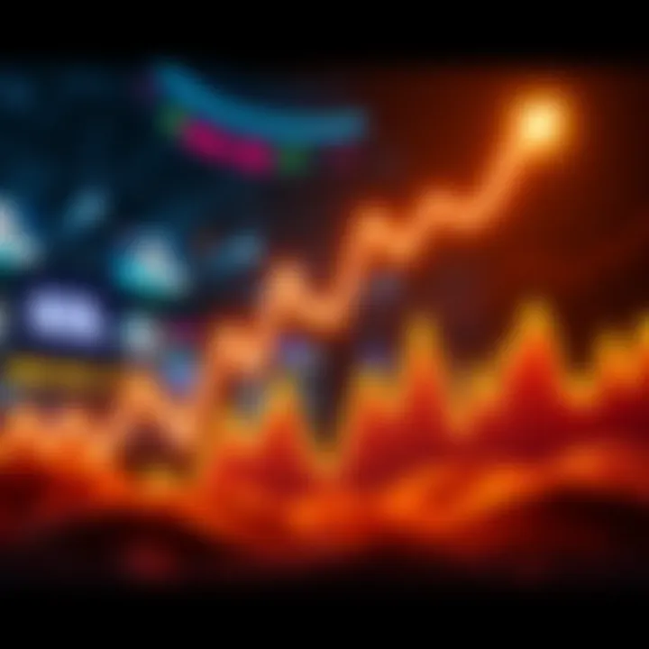 A graph showing the upward trend in SOL's market activity and interest today, highlighting its sudden popularity.