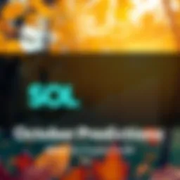 Graph showing upward trend for SOL cryptocurrency with a backdrop of autumn leaves