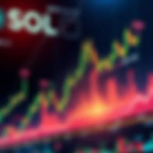 A chart showing the price movements of SOL over time, with key price levels highlighted, including $70 and $80
