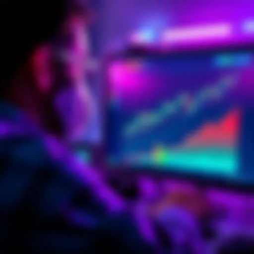 A person looking at a chart showing increased earnings from SOL staking on a computer screen