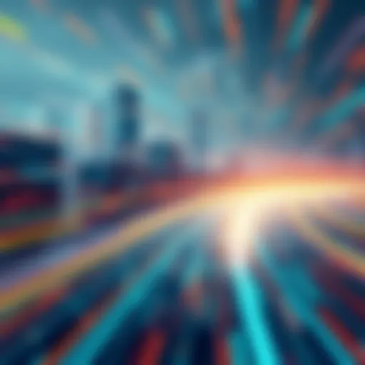 A visual representation of Solana's blockchain transactions leading the cryptocurrency market in 2026, showcasing speed and efficiency with digital graphics.