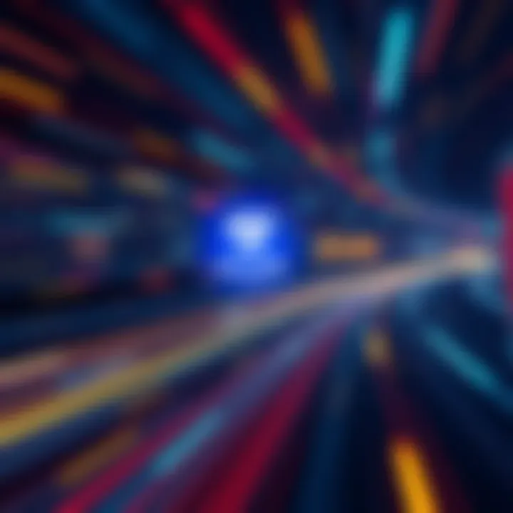Graphic showing Solana logo with speed lines representing over 100,000 transactions per second