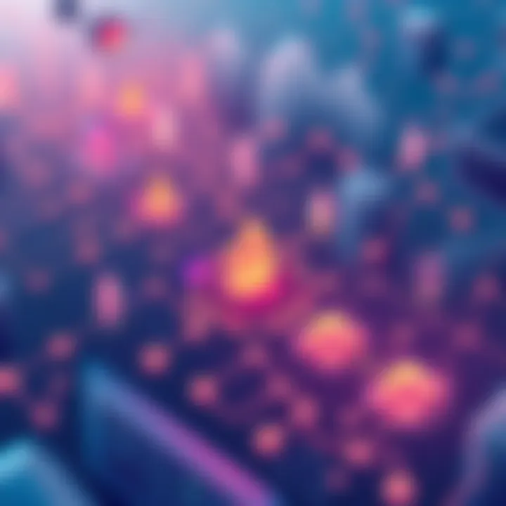 An illustration showing the Solana network with account ownership highlighted, featuring blockchain elements and user interactions.