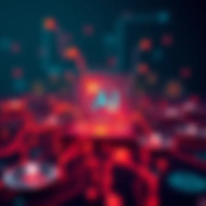 A graphic showing a digital interface with AI symbols interacting with blockchain elements, illustrating Solana's new Agent Skills.