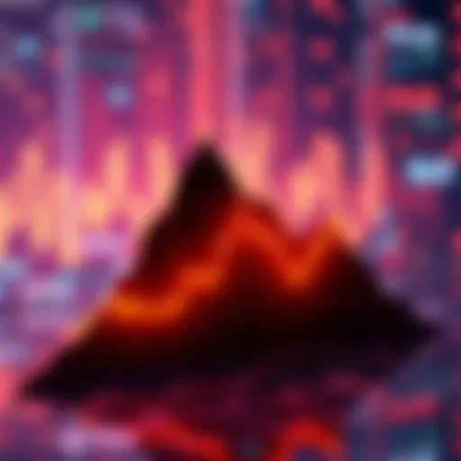 Solana Blockchain Downturn Graph showing a significant drop in Solana transactions with a background of blockchain visuals.