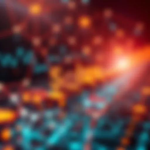 Solana Blockchain Evolution A visual representation of Solana's transformation featuring digital blocks and connectivity symbols