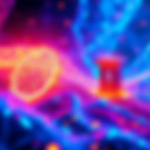 Visual representation of Solana's blockchain upgrades, featuring elements like Firedancer and compressed NFTs, showcasing enhanced scalability and user experience.