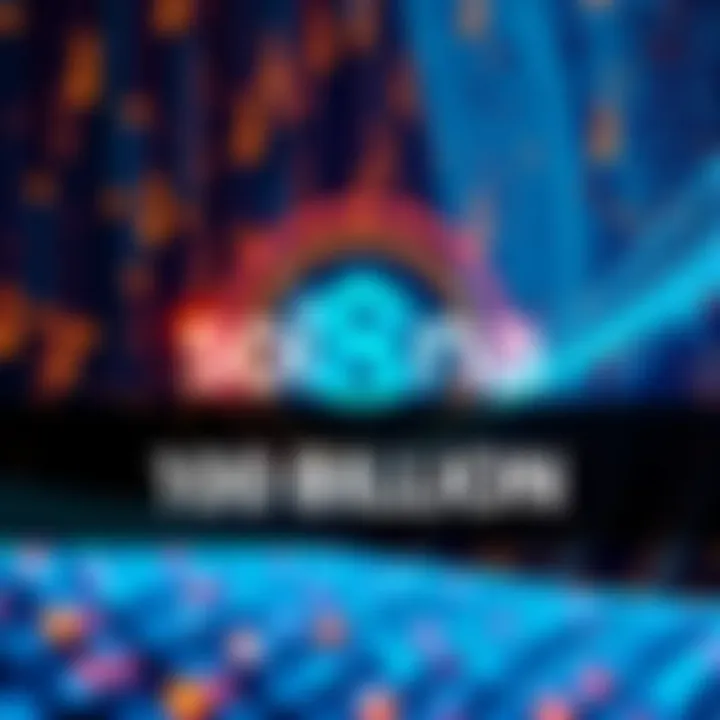 Solana Blockchain Milestone A graphic showing Solana's logo with a background of digital transactions, symbolizing over 100 billion transactions completed.